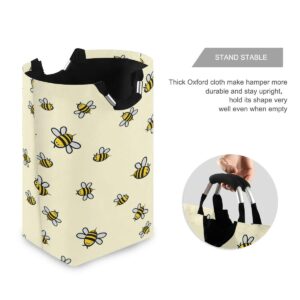 senya Honey Bee Laundry Hamper Clothes Hamper Large Capacity Basket with Handles for Storage Clothes in Bedroom, Bathroom, Foldable(11)