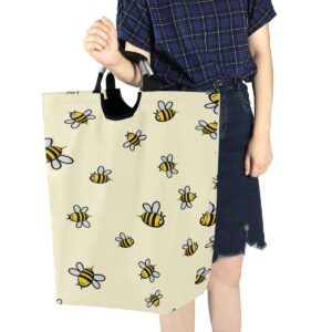 senya Honey Bee Laundry Hamper Clothes Hamper Large Capacity Basket with Handles for Storage Clothes in Bedroom, Bathroom, Foldable(11)