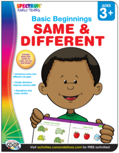 spectrum | same & different workbook | ages 3+, printable