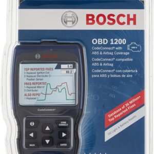 Bosch OBD 1200 Scan Tool with CodeConnect, ABS & Airbag Coverage, Oil Light & Battery Reset