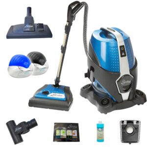 sirena bagless vacuum cleaner premium pack - water filtration vacuum - bonus 2 twister air purifier, hepa filter and turbo brush - wet dry vacuum - hardwood floor sweeper and pet hair cleaner