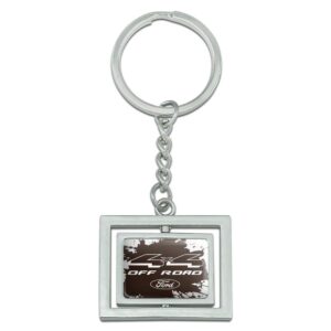GRAPHICS & MORE Ford Trucks 4x4 Off Road Spinning Rectangle Chrome Plated Metal Keychain Key Chain Ring