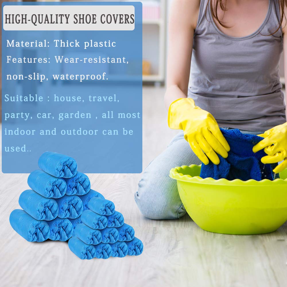Sunshine post Shoe Covers Disposable,200Pack（100Pairs）Boot Covers Waterproof Non-Slip One Size Fits Most for Rain,Indoor,Women,Men and More