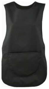 adults work wear uniform tabard apron with round pocket beauty saloon overall black 2x large