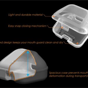 COOLLO SPORTS Mouth Guard Case Lip Guard Mouthpiece Case for Most Brand Mouthguard (Lip Guard Case/1pc)