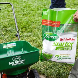 Scotts Turf Builder Starter Food for New Grass, 15 lb. - Lawn Fertilizer for Newly Planted Grass, Also Great for Sod and Grass Plugs - Covers 5,000 sq. ft. - 5 Pack