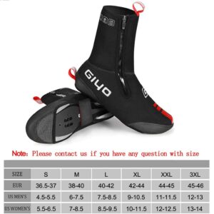 GIYO Cycling Shoes Covers, S-XXXL Neoprene Waterproof and WinterProof Bike Cycling Overshoes for Men Women Road Mountain Bike Booties…