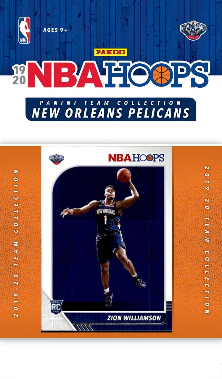 New Orleans Pelicans 2019 2020 Hoops Basketball Factory Sealed 11 Card Team Set Featuring Zion Williamson Rookie Card and Jrue Holiday Plus