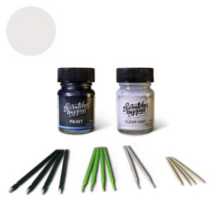 ScratchesHappen Exact-Match Touch Up Paint Kit Compatible with Ford Star White Metallic Tricoat (AZ/M7446A/PN4HR/LVLGWHA) - Bottle, Essential