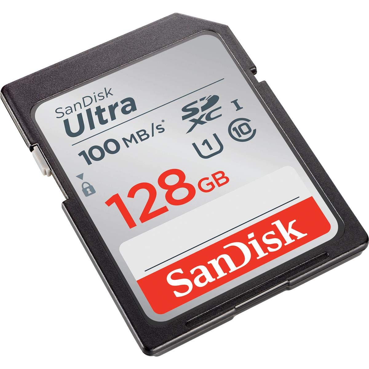 SanDisk 128GB Ultra UHS-I Class 10 U1 SDXC Memory Card, 100MB/s Read and 10MB/s Write Speed