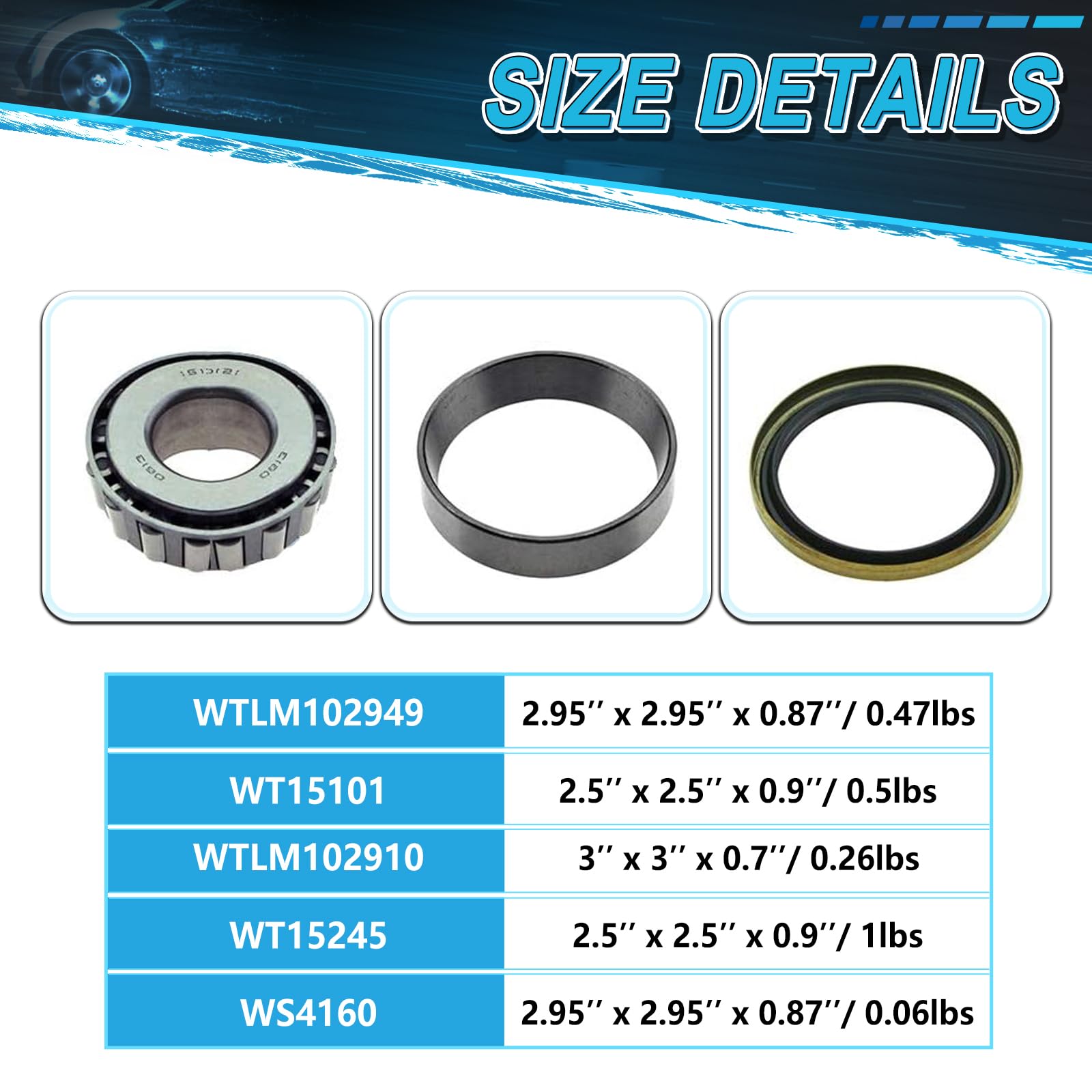 10PCS Front Wheel Hub Bearing Seal Assembly Replacement for 1980-1999 Ford F250 RWD / 1980-1997 F350 / 1999-2007 F250 Super Duty F350 Super Duty / 2000-2005 Excursion