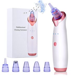 2023 blackhead remover pore vacuum cleaner electric blackhead vacuum extractor pore cleaner comedone whitehead remover kit pore extractor suction too with 5 different sucker heads