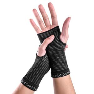 abyon wrist compression sleeves (pair) for carpal tunnel and pain relief treatment,wrist support for women and men.breathable and sweat-absorbing carpal tunnel wrist brace