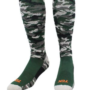 TCK Sports Elite Performance Over The Calf Camo Socks (Dark Green Camo, Small)