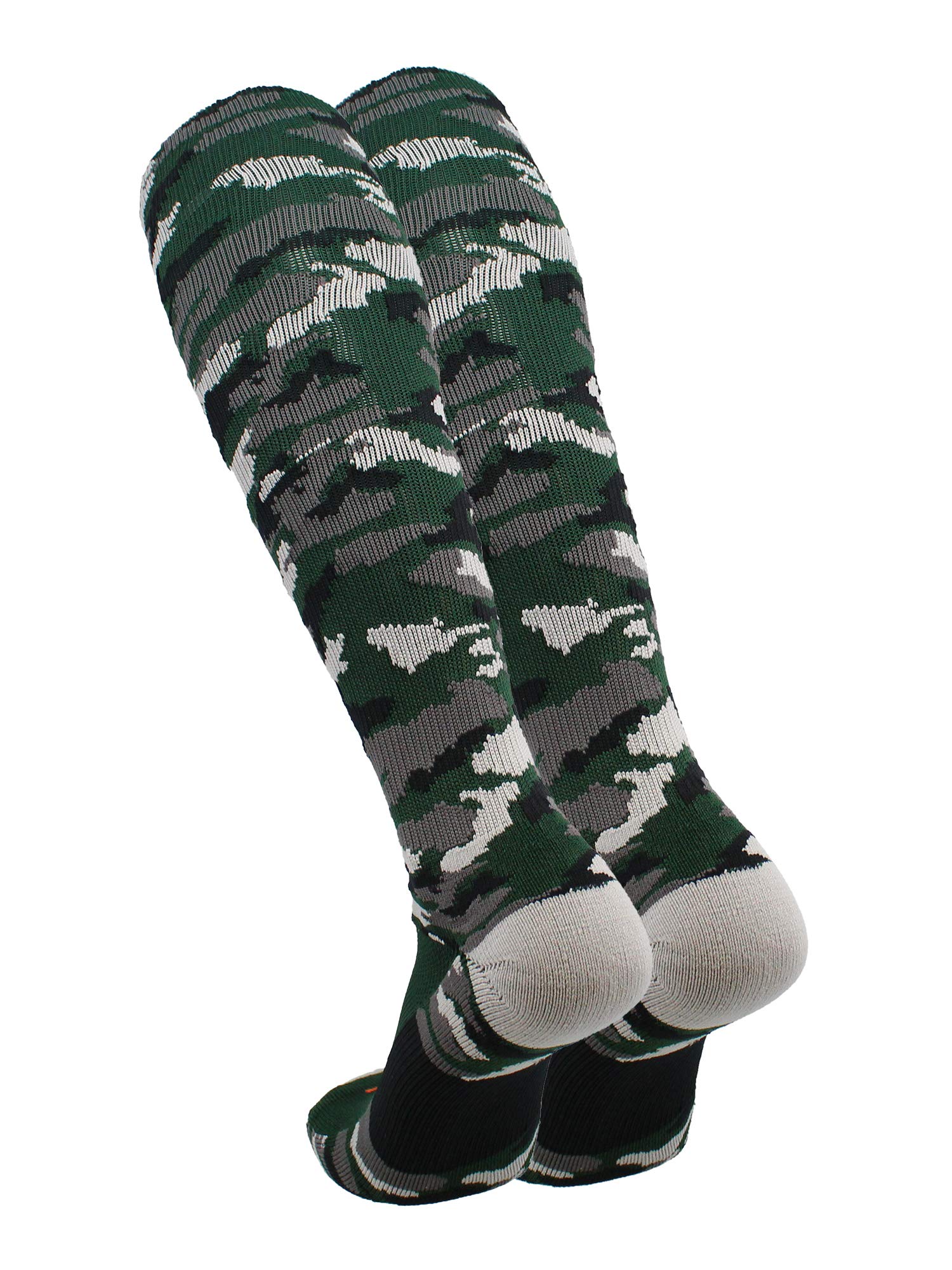 TCK Sports Elite Performance Over The Calf Camo Socks (Dark Green Camo, Small)