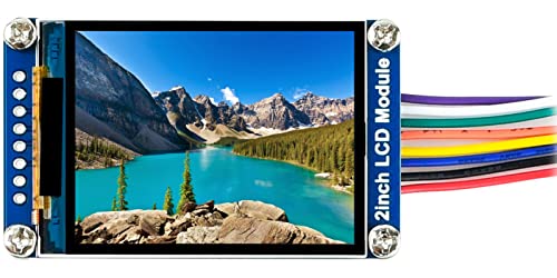 waveshare General 2inch IPS LCD Display Module 240×320 Resolution 2.0inch Monitor Embedded Controller RGB, 262K Color Display Color LED Backlight ST7789 Driver SPI Interface