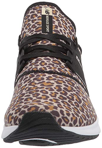 New Balance Women's FuelCore Nergize Sport V1 Sneaker, Leopard/Black, 9