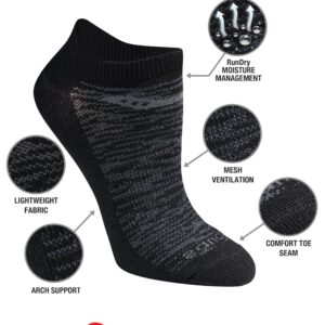 Saucony Women's Performance Super Lite No-Show Athletic Running Socks Multipack, Black Fashion (8 Pairs), Shoe Size: 6-10 M