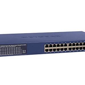 NETGEAR 26-Port Managed PoE Gigabit Switch (GS724TPP) - Ethernet Smart Switch, Optional Insight Cloud Management, 24 x PoE+ @ 380W, 2 x 1G SFP, Desktop or Rackmount, and Limited Lifetime Protection