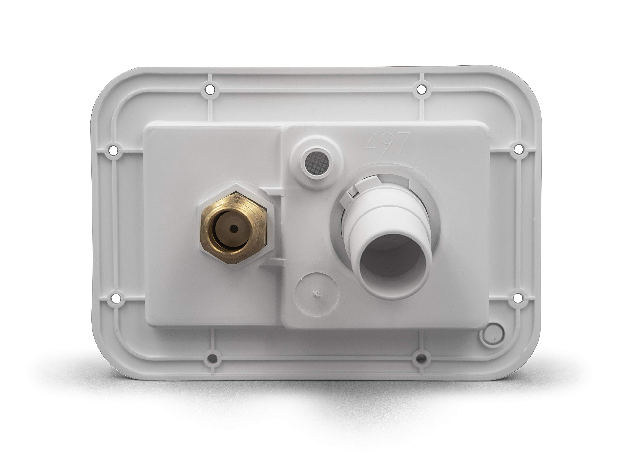 THETFORD RV Camper City/Gravity Water Hatch with Brass Check Valve Polar White PN 94224