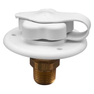 thetford 94214 city water flange fill w/brass, polar white