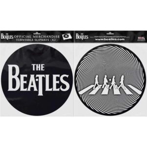 Classic Rock Icons Fabric Record Turntable 2 Slipmats Set (The Beatles Crossing)