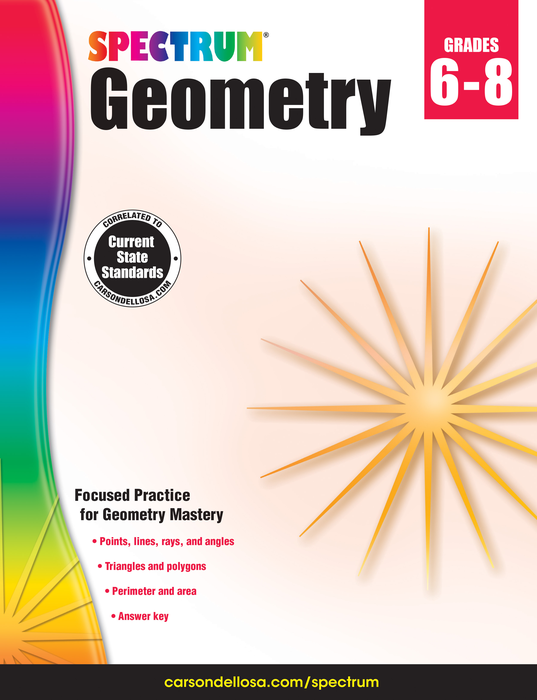 Spectrum | Geometry Workbook | Grades 6-8, Printable