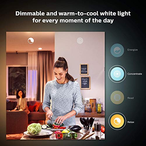 Philips Hue A19 LED Smart Bulb Starter Kit, 4 A19 Bulbs, 1 Hue Hub, Multi-color, 5 Piece Set