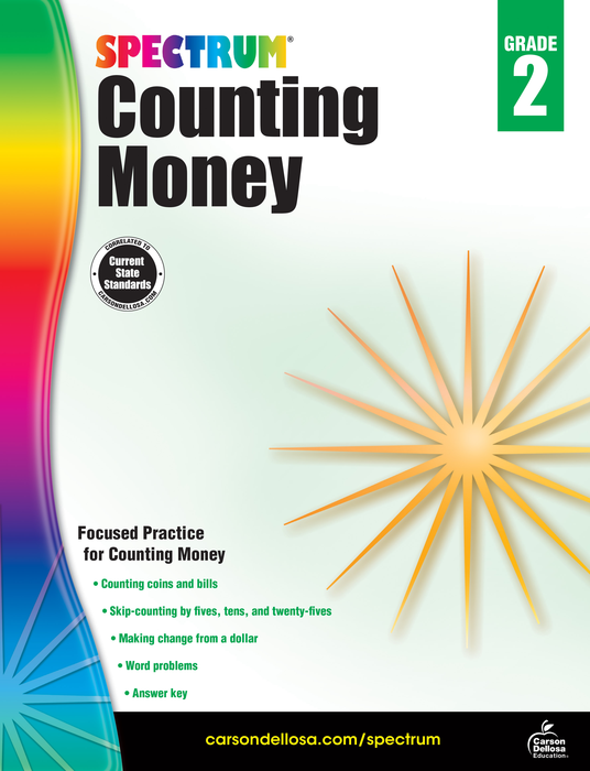 Spectrum | Counting Money Workbook | Grade 2, Printable