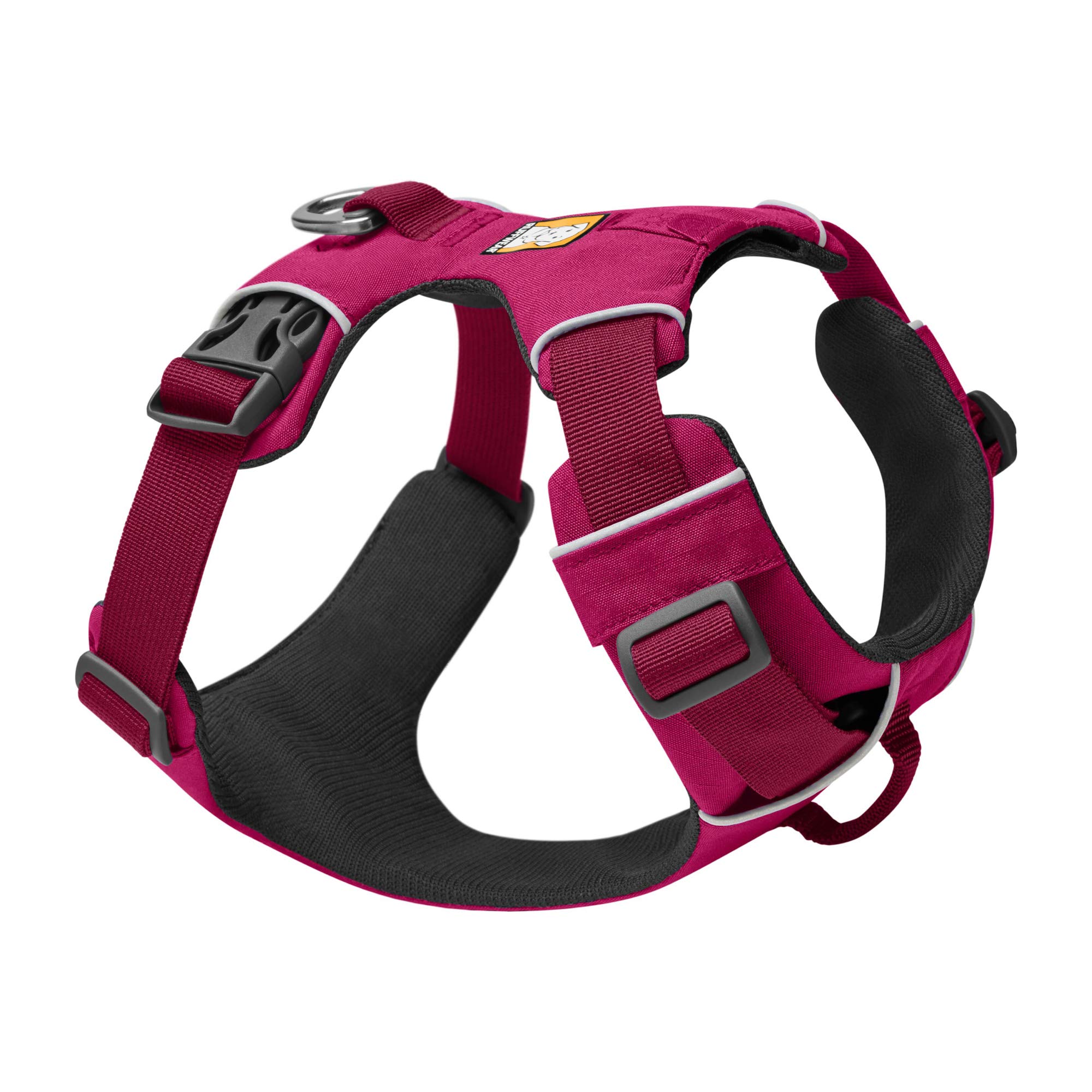 Ruffwear, Front Range Dog Harness, Reflective and Padded Harness for Training and Everyday, Hibiscus Pink, Medium