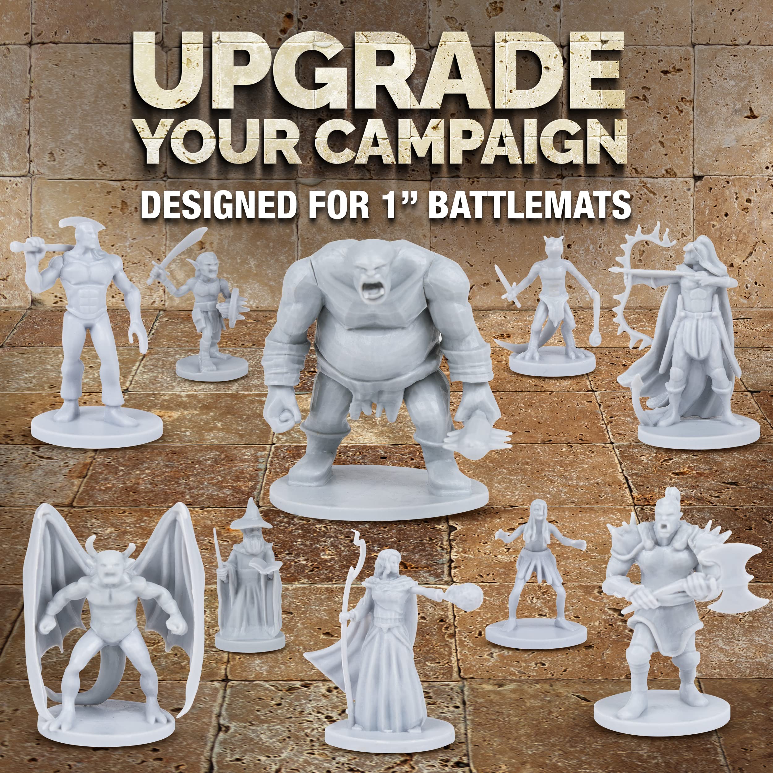 Path Gaming 38 Miniatures Fantasy Tabletop RPG Figures for Dungeons and Dragons, Pathfinder Roleplaying Games. 28MM Scaled Miniatures, 10 Unique Designs, Bulk Unpainted, Great for D&D/DND