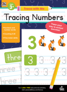 carson dellosa | trace with me: tracing numbers activity book | ages 3–6, printable