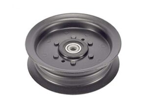flat idler pulley compatible with ayp craftsman husqvarna 196106 197379 532196106 snapper 705114 709729 (3/8" id x 5-3/8" od)