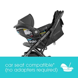 Summer Infant 3Dpac CS Compact Stroller, Black – Car Seat Adaptable Baby Lightweight Stroller with Convenient One-Hand Fold, Reclining Seat and Extra-Large Canopy