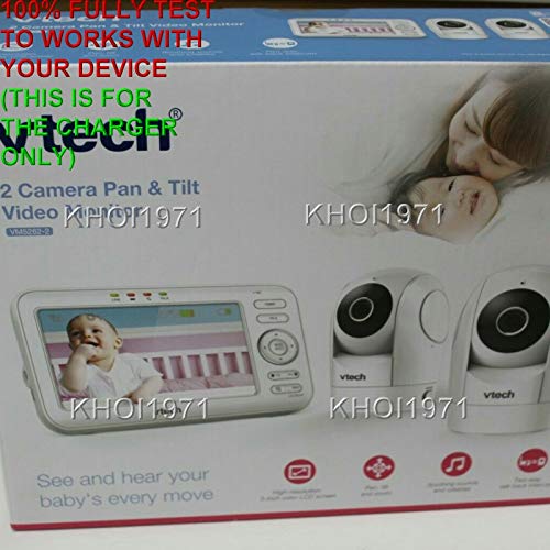 KHOI1971 Wall Charger AC Adapter Power Cable Cord Compatible with VTech VM5262 VM5262-2 Digital Video Baby Monitor 5-in. LCD Camera