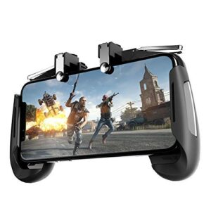 mobile game controller for pubg/call of duty/fortnite gaming grip l1 r1 portable phone trigger joystick gamepad for 4-6.5 inches ios & android phone
