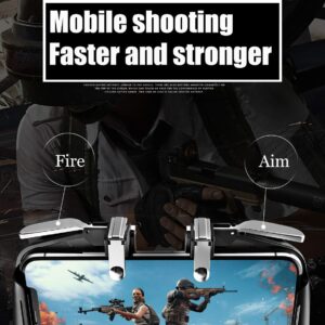 Mobile Game Controller for PUBG/Call of Duty/Fortnite Gaming Grip L1 R1 Portable Phone Trigger Joystick Gamepad for 4-6.5 inches iOS & Android Phone