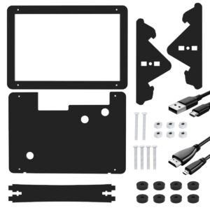 JUN-ELECTRON 5 inch Capacitive Touch Screen for Raspberry Pi 4-800x480 Pixels HD HDMI Display Touchscreen Portable Monitor with Case (Support Pi 4 & Pi 3 B+, Windows)