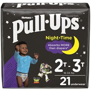 pull-ups boys' nighttime potty training pants training underwear, 2t-3t, 21 ct