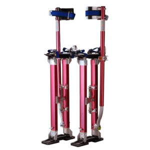 pentagon tools a-pt10471118 professional 18"-30" red drywall - painting - work stilts aluminum