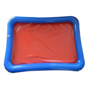 Topwon Inflatable Sand for Kids/Sand Tray/Sand Molds/Inflatable Sand/Portable Sand Tray /Sand Tray Lid (27.5×27.5Inch, Random Color)