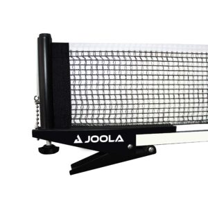 joola premium inside table tennis net and post set - portable and easy setup 72" regulation size ping pong spring clamp net, black