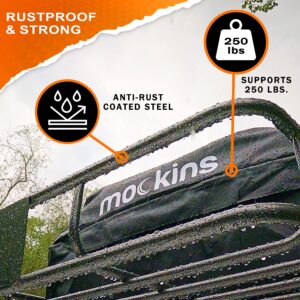 Mockins Anti Rust Roof Cargo Basket |64"x39"x6" Roof Rack Cargo Basket with 16 Cu Ft Waterproof Cargo Bag |250lb Roof Basket Cargo Carrier |Extendable Cargo Roof Rack Basket | Roof Rack Cargo Carrier