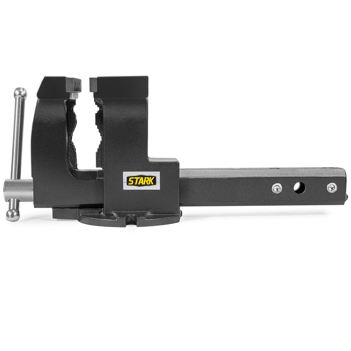 Stark 2-in-1 Tow Hitch Truck Vise 6" Bench Vise Fits 2" Hitch Receiver w/Built-in Bench Mount Trailer, Grey