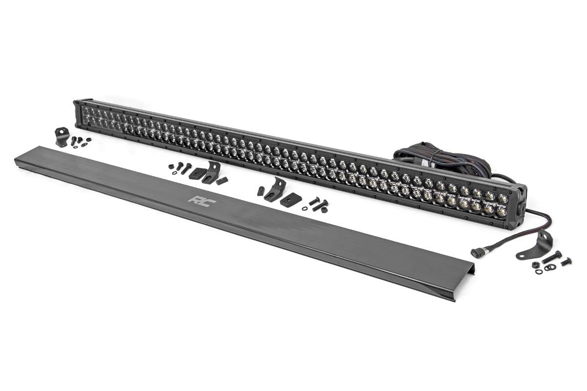 Rough Country 50" Black Series Dual Row LED Light Bar | Amber DRL - 70950BDA