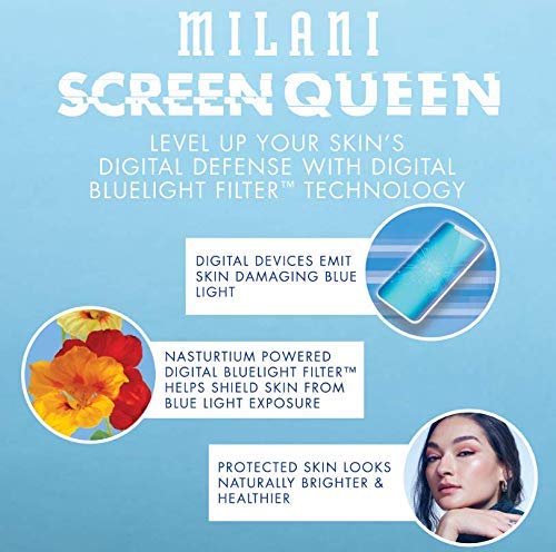 Milani Screen Queen Liquid Foundation Makeup - Cruelty Free Foundation With Digital Bluelight Filter Technology (Deep Beige)