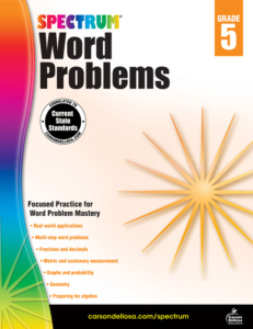 spectrum | word problems workbook | grade 5, printable