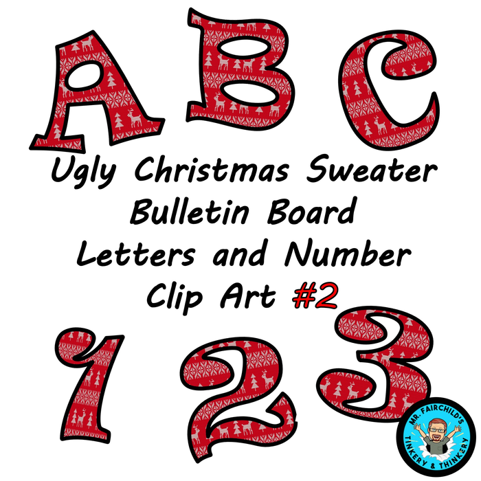 Bulletin Board Cutout Letters and Numbers Clip Art Christmas 2