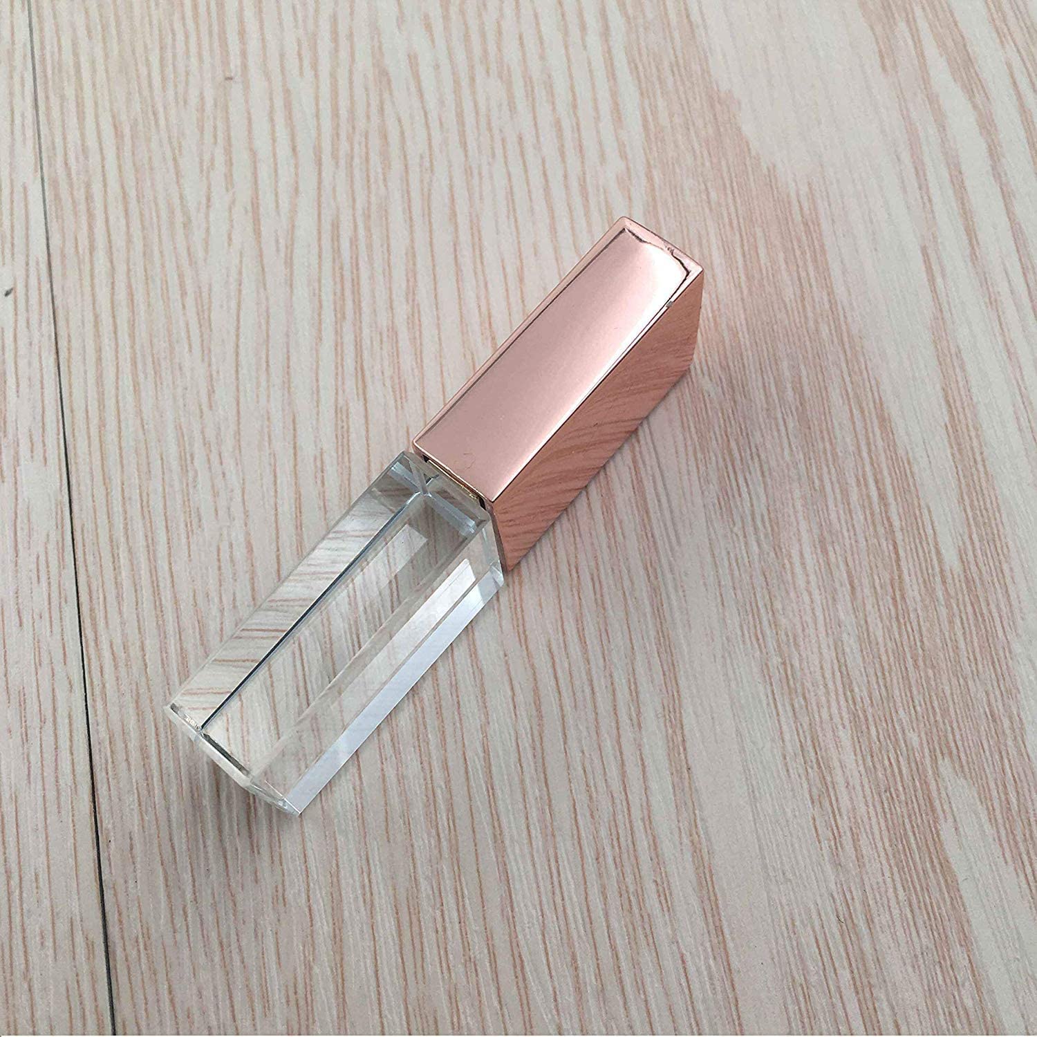 5 Pack 32GB USB 2.0 Bulk Flash Drives Rose Gold Crystal LED Light Memory Stick Glass Transparent Clear Thumb Drives Jump Drive Pendrive Zip Drive (32GB, Rose Gold Crystal x 5)