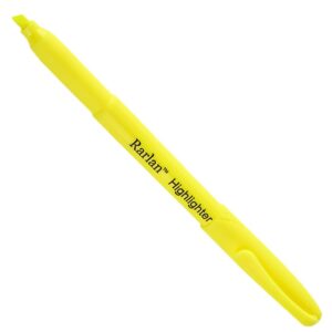 Rarlan Highlighters, Chisel Tip, Fluorescent Yellow, 96 Count Bulk Pack